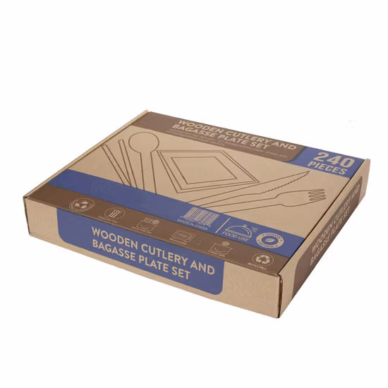 10 Inch Sugarcane Bagasse Pulp Plate Biodegradable Disposable Used Restaurant Plates Burger Boxes Tableware Dinner Set Food Containers Lunch Box Dinnerware